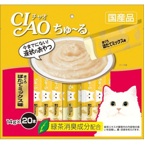 いなばペットフード ちゅーるまぐろほたてミックス味20本 [14g×20本]