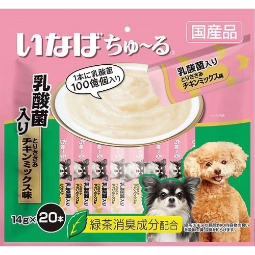 いなばペットフード ちゅーる乳酸菌入りチキンミックス味 [14g×20本]