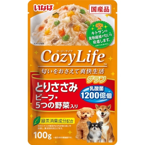 いなばペットフード Cozyライフグランささみビーフ野菜 100g