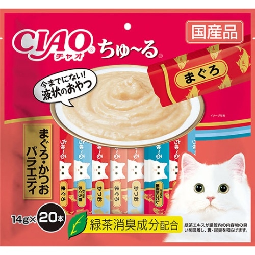 いなばペットフード ちゅーるまぐろかつおバラエティ 20本