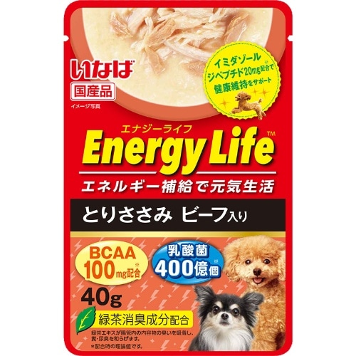 いなばペットフード エナジーライフパウチささみビーフ 40g