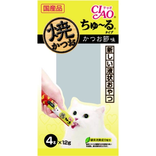 CIAO 焼かつお ちゅーるタイプ かつお節味 12g×4本