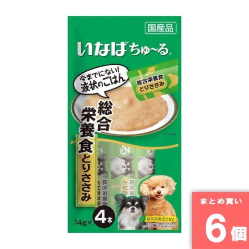 [取寄10][まとめ買い][14g×4本] 【6個セット】ちゅーる総合栄養食とりささみ [4901133720598]
