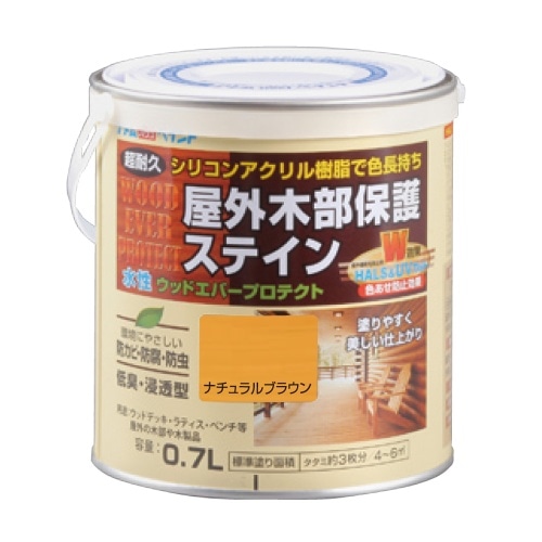 水性屋外木部保護塗料 0.7L Nブラウン
