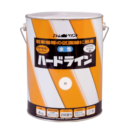 [直送5]00001-12117 水性ハードライン 4kg 白