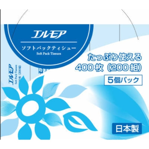 エルモア ソフトパックティシュー 200W 5P