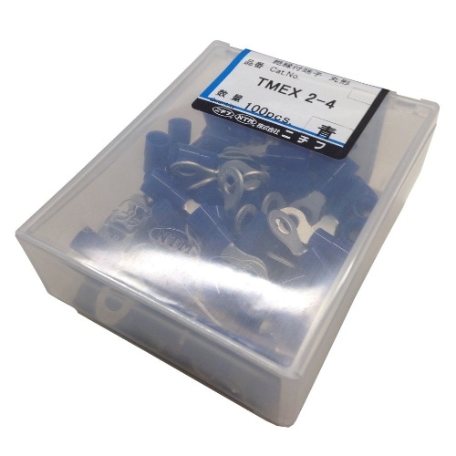 圧着端子絶縁丸形R型 TMEX2-4-BLU 青