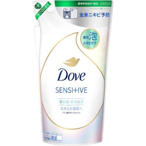 薬用 ダヴ ニキビケア泡ボディウォッシュ なめらか素肌 つめかえ 430g