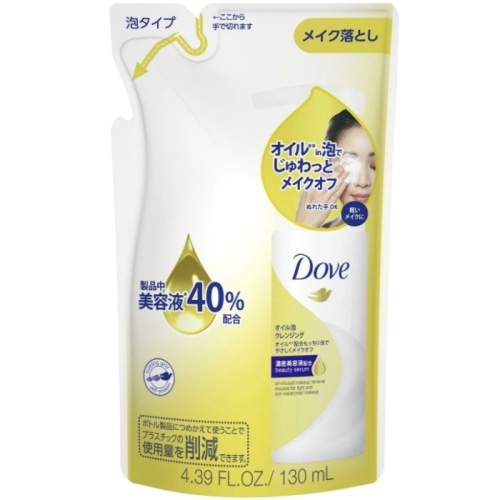 ダヴ オイル泡クレンジング つめかえ用 130ML