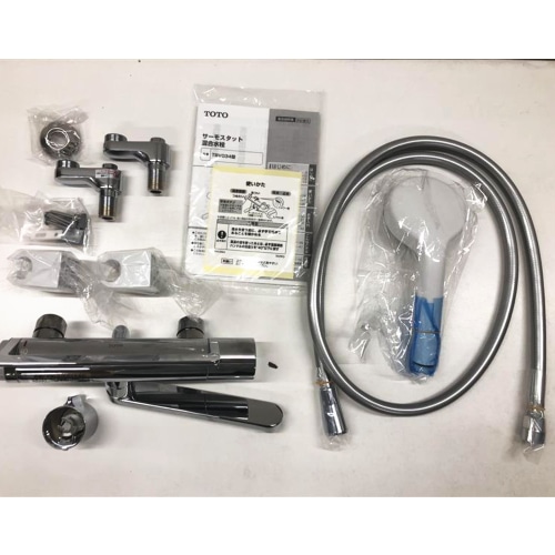 [ジャンク品]壁付サーモスタット混合水栓 TBV03414J1 (コンフォートウエーブ1モード)