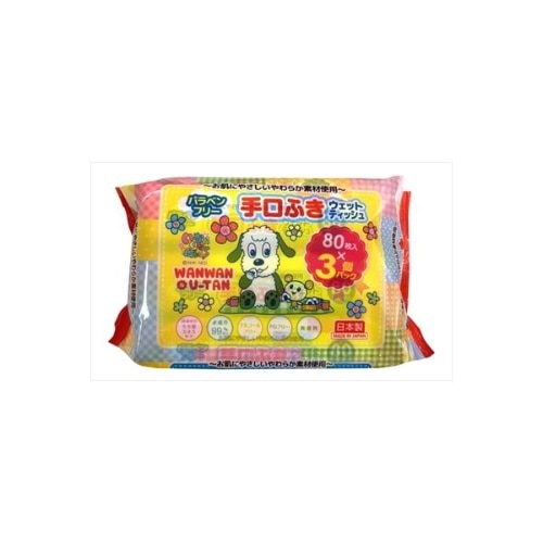いないいないばあっ 手口用 ウエットティッシュ 80枚×3パック