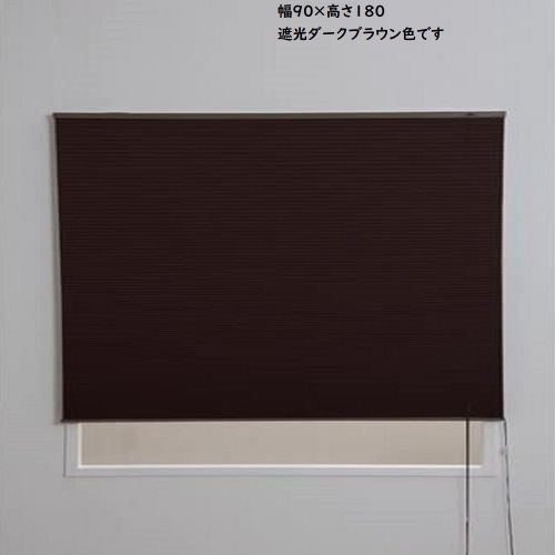 ハニカム彩 90×180 遮光ダークBR L6405 ダークブラウン