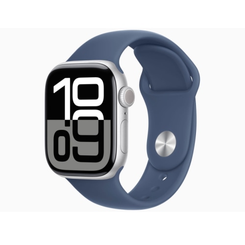 Apple Watch Series 10 GPSモデル 42mm MWWA3J/A シルバー・デニムスポーツバンド S/M
