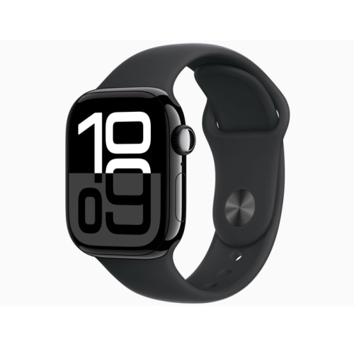 Apple Watch Series 10 GPSモデル 42mm MWWE3J/A ジェットブラック・ブラックスポーツバンド S/M