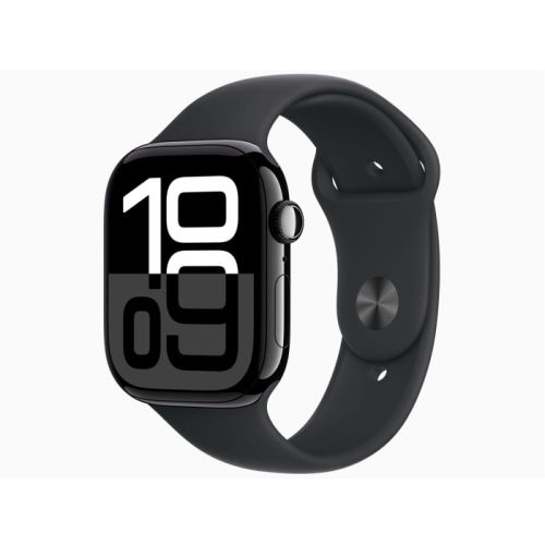 [新古品]Apple Watch Series 10 GPSモデル 46mm MWWQ3J/A ジェットブラック・ブラックスポーツバンド M/L