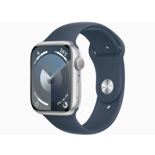 [未使用品]Apple Watch Series 9 GPSモデル 45mm MR9E3J/A シルバー/ストームブルースポーツバンド M/L
