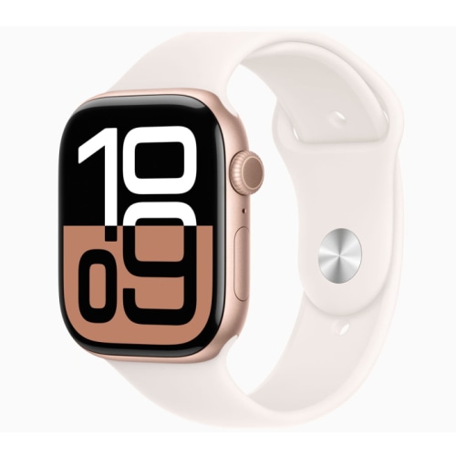 [新古品] Apple Watch Series 10 GPSモデル 46mm MWWU3J/A  ローズゴールド・ライトブラッシュスポーツバンド M/L