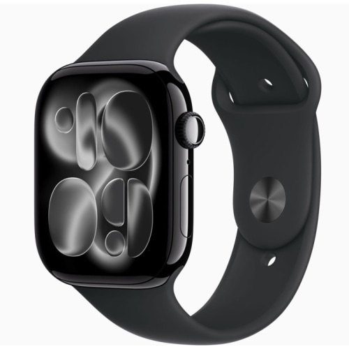 Apple Watch Series 11 GPSモデル 46mm MEUW4J/A ジェットブラック・ブラックスポーツバンド S/M