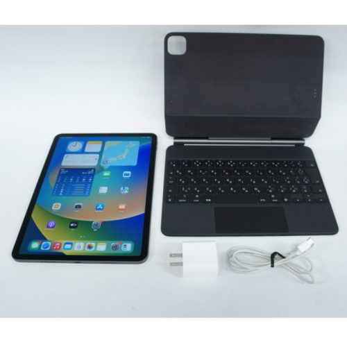 [中古B]iPad Pro 11インチ Wi-Fi 2021年春モデル MHQR3J/A スペースグレイ (Magic Keyboard付き) [128GB]