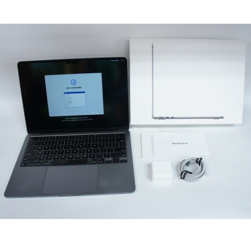 [中古C]MacBook Air (M2, 2022)　16G/256G/USキーボード/35W AC スペースグレイ CTOモデル