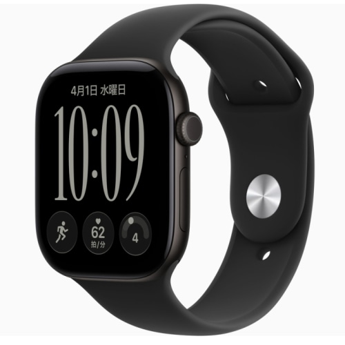 Apple Watch Series 12 GPSモデル 46mm MJEL4X/A ブラック・ブラックスポーツバンド M/L