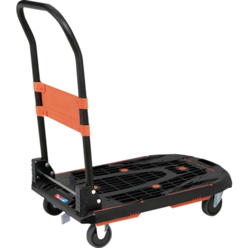 [直送3]樹脂台車 カルティオ(新型) 780X490 折畳 樹脂ストッパー付 MPK780-BK-JS