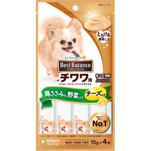 ベストバランス おやつ チワワ用ささみ 野菜入り 15g×4本