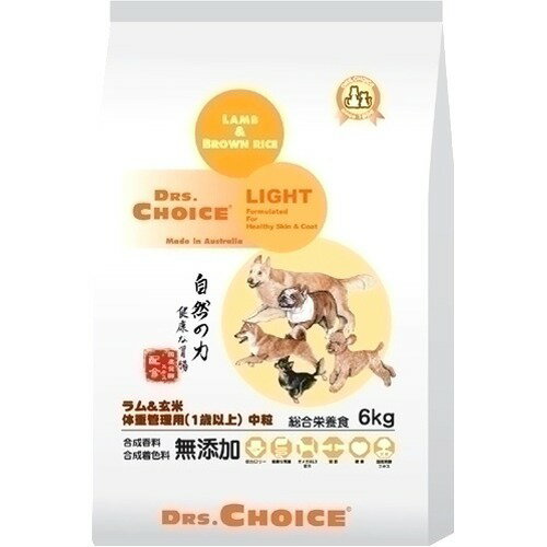 オフィスピースワン ドクターズチョイス ライト 体重管理用 中粒 ラム＆玄米 6kg
