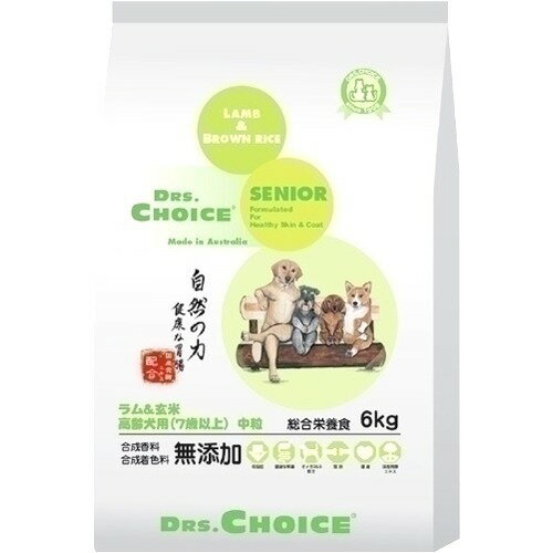 オフィスピースワン ドクターズチョイス シニア 高齢犬用 中粒 ラム＆玄米 6kg