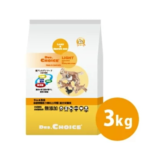 オフィスピースワン ドクターズチョイス ライト 体重管理用 中粒 ラム＆玄米 3kg