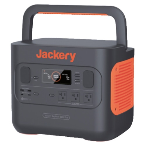 [直送3]Jackery(ジャクリ)  ポータブル電源 2000 Pro 定格出力2200W 電源容量2160Wh アウトドア キャンプ 防災 ソーラー充電 JE-2000A