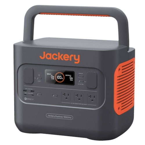 [直送3]Jackery(ジャクリ)  ポータブル電源 1500 Pro 定格出力1800W 電源容量1512Wh アウトドア キャンプ 防災 ソーラー充電 JE-1500B