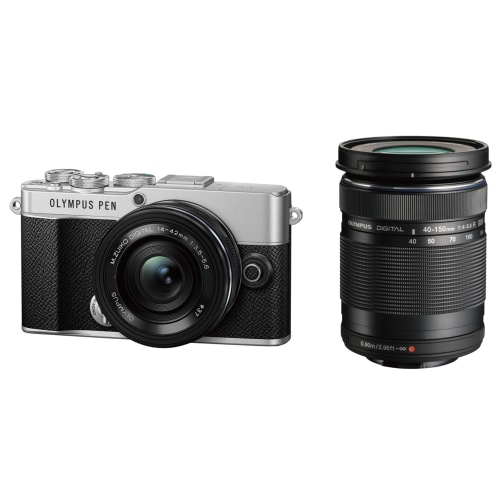 [箱難ありB]OLYMPUS PEN E-P7 EZダブルズームキット シルバー