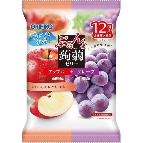ぷるんと蒟蒻ゼリーパウチアップル＋グレープ [1袋]
