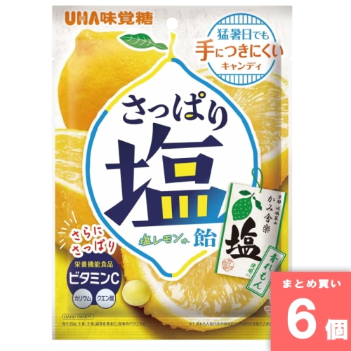 [取寄10][まとめ買い]【6個セット】さっぱり塩飴塩レモン 64g 熱中症 飴 熱中症対策 熱中症予防 グッズ 業務用 塩飴 塩分補給 [4902750967076]