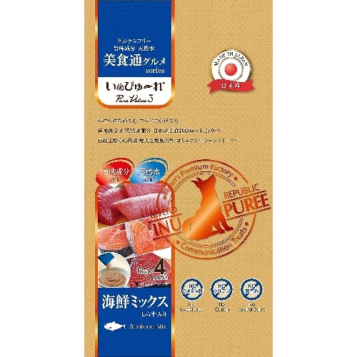 リバードコーポレーション(株) いぬぴゅーれ 美食通 海鮮ミックス ４本