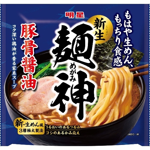 [取寄10]明星 麺神 豚骨醤油 112g [1個][4902881056809]