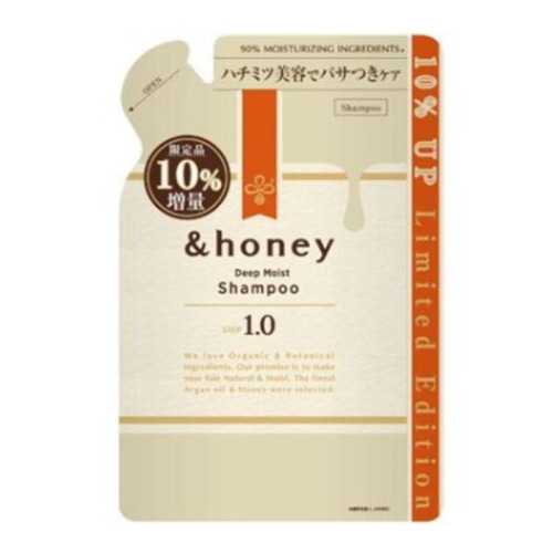 アンドハニー ディープモイスト シャンプー1.0 つめかえ 増量 385ml