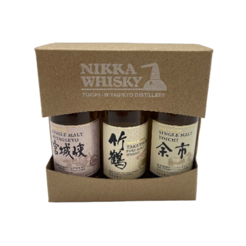ニッカ 余市 ･ 宮城峡蒸留限定 ミニボトル 3本セット 各50ml 箱付