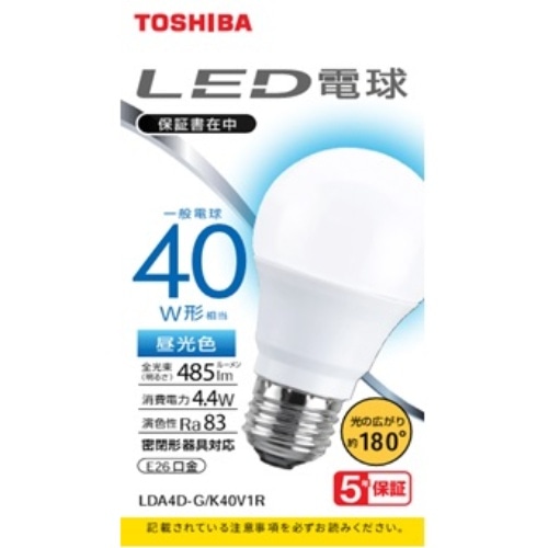 [取寄10]LED電球広配光40W LDA4D-G/K40V1R 昼光色 [4580625137344]