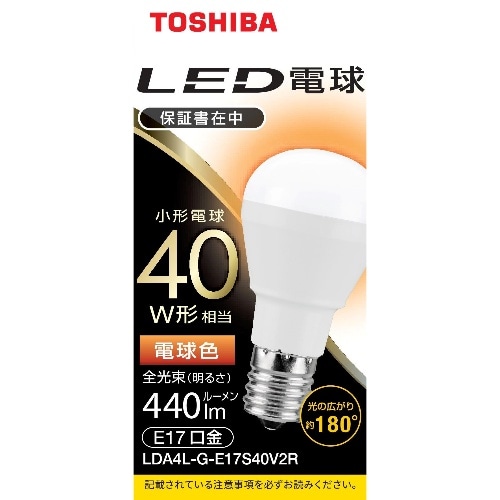 [取寄10]LED電球ミニクリ広配光40W電球色 LDA4LGE17S40V2R [4580625138624]