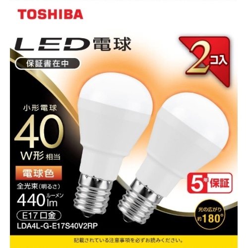 [取寄10]LED電球ミニクリ広配光40W電球色2P LDA4LGE17S40V2RP [4580625138631]