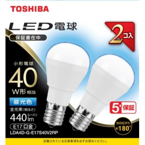 [取寄10]LED電球ミニクリ広配光40W昼光色2P LDA4DGE17S40V2RP [4580625138679]