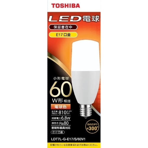 LED電球T形60W電球色E17 LDT7L-G-E17S60V1