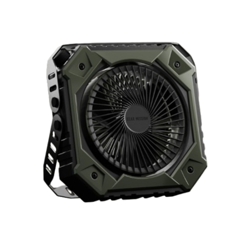 GEAR MISSION FAN FM-GM14(G) オリーブグリーン 充電式ポータブルサーキュレーター　アウトドア　キャンプ　防水