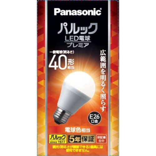 パルック LED電球 プレミア 広配光タイプ Ｅ２６口金 ４０形相当電球色相当 LDA4LGSK4F