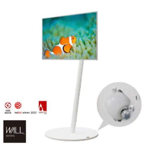 テレビスタンド WALL A2 WLTVL4111 サテンホワイト ロータイプ キャスターベース 家中どこでも独立タイプ 24～55インチ対応 [取寄商品]