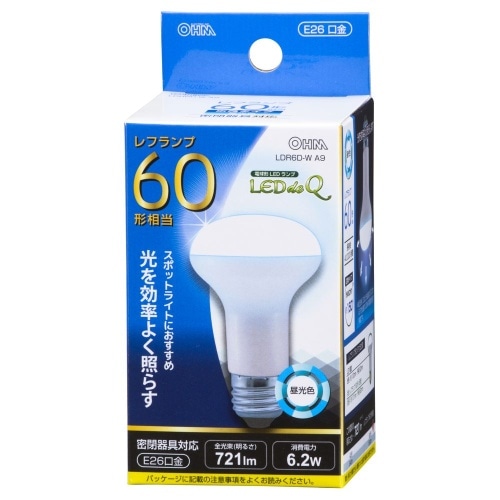 [取寄10]LED電球 レフ E26 6W 昼光色 LDR6D-W A9 ホワイト [4971275607729]