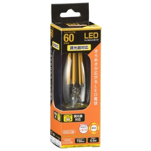 LED電球 C 6W 調光 LDC6L/D C6 クリア