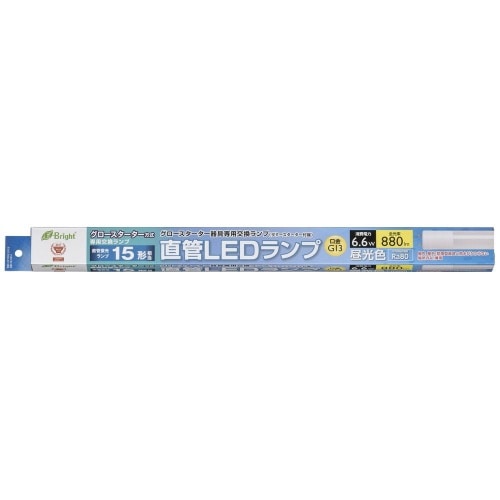 直管LEDランプ15形相当昼光色グロースタータ用 LDF15SS・D/6/8 ホワイト